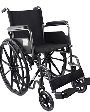 Mobiclinic S220 Sevilla, Premium Rollstuhl, Faltrollstuhl aus Stahl, für ältere und behinderte Menschen, selbstfahren, Abnehmbare Fußstützen Und Armlehnen, Sitzbreite 46cm