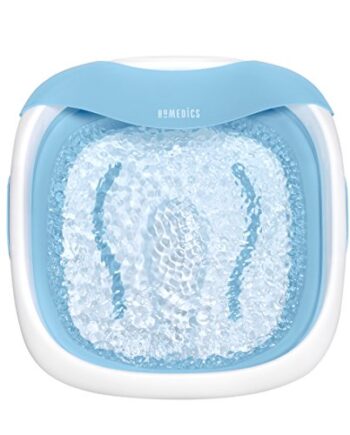 HoMedics Luxus Fußbad - Faltbares Fußbad mit wohltuender Fußmassage, sanfte Vibrationsmassage, Warmhaltefunktion, und praktisches Design, Nutzbar mit Ihrem Lieblings-Badesalz und ätherischen Ölen