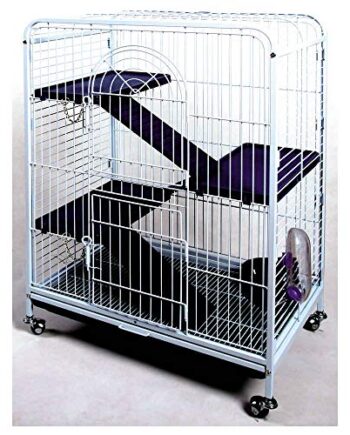 Tyrol Wieża Klatka dla Gryzoni, Niebieski/Biały, 64 x 44 x 93 cm