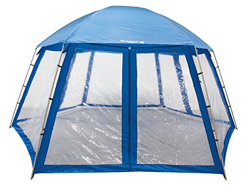 Steinbach Pooldach – 036420 – Für Pools bis Ø 400 cm – Sonnenschutz, schnelles Aufwärmen des Poolwassers und geringere Verschmutzung – 500 x 433 x 250 cm (LxBxH)