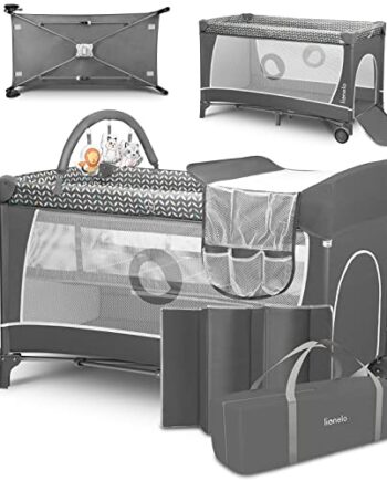 Lionelo Flower Łóżeczko Turystyczne Dla Niemowląt Z Wejściem Bocznym,