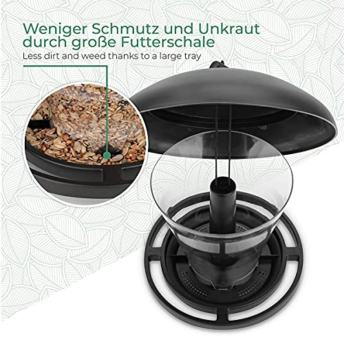 WILDLIFE FRIEND I Vogelfutterspender zum Aufhängen - Schwarz, Vogelfutterstation für Wildvögel I Vogel Futterstation, Futterspender Vögel, Vogelfutterhaus, Vogelfutter, Bird Feeder - obrazek 3
