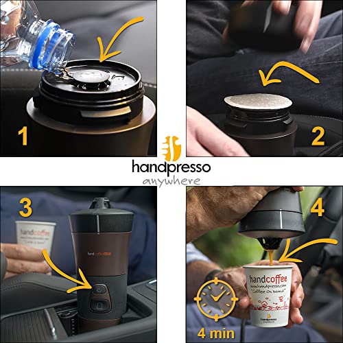 HANDPRESSO Handcoffee Auto 21000, 12V Kaffeemaschine, Kaffeemaschine Auto Handpresso 12V für Auto - tragbare Espressomaschine Handpresso - obrazek 7