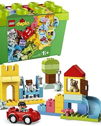 LEGO DUPLO Klasyczne pudełko z klockami Deluxe, zestaw klocków z pojem