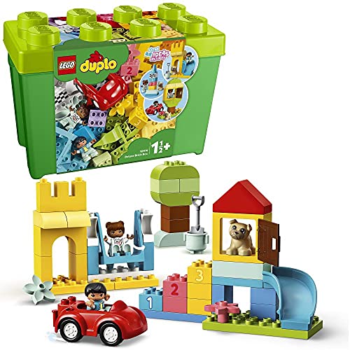 LEGO DUPLO Klasyczne pudełko z klockami Deluxe, zestaw klocków z pojem
