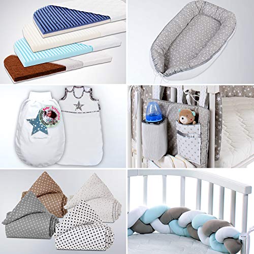 babybay Maxi extra großes Beistellbett aus massivem Buchenholz / Kinderbett Höhe stufenlos verstellbar & umweltfreundlich / mitwachsendes Babybett (weiß lackiert) - obrazek 25