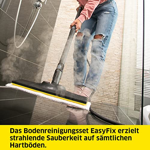 Kärcher Dampfreiniger SC 5 EasyFix mit Heißwasser-Zuschaltung, Dampfdruck: 4,2 bar, Aufheizzeit: 3 min., Fläche: ca. 150 m², Tank: 0,5 l + 1,5 l, inkl. Bodenreinigungsset EasyFix und Düsen - obrazek 5