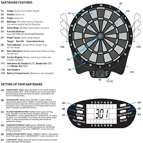 UNICORN Elektronische Dartscheibe mit weicher Spitze - obrazek 9