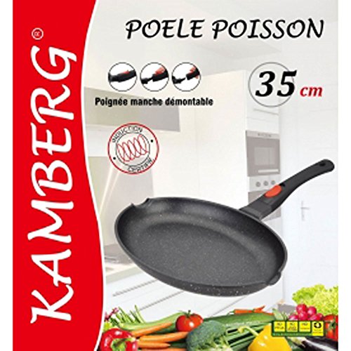 Kamberg Patelnia do ryby, odlew aluminiowy, 35 cm - obrazek 2