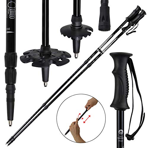 ALPIDEX Schneeschuhe 25 INCH Schuhgröße 38-45 bis 130 kg Steighilfe Tragetasche Optional Stöcke, Farbe:Blue mit Stöcken - obrazek 2