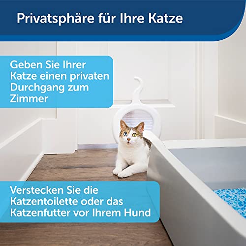 PetSafe Cat Corridor Katzenschlupf für Zimmertüren, Katzentunnel für Zimmertüren, Für Katzen bis zu 9 kg, Weiß bemalbar, 19.1x19.6 cm (1er Pack) - obrazek 7