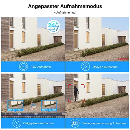 ZOSI 5MP PoE Außen Überwachungskamera Set 8CH 5MP 1TB HDD NVR Plus 4X 5MP Videoüberwachung IP PoE Kamera Set 36M IR Nachtsicht - obrazek 7