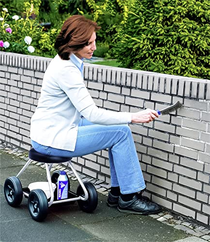 Maximex Rollsitz Secura, 52 x 40 x 41 cm, Gartenarbeit im Sitzen, rollbarer Gartensitz, stabil und leicht, praktische Ablage - obrazek 2