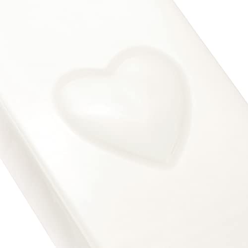 COM-FOUR® 3x nawilzacz grzejnikowy - nawilzacz powietrza z wzorem serca - ceramiczny nawilzacz na wode - 320 ml (biale serce) - obrazek 2