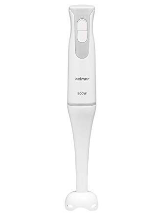 Zelmer ZHB4550S - Blender ręczny, moc 800W, Funkcja Turbo, Ostrza ze stali nierdzewnej, bez BPA, Biały/Symbio.