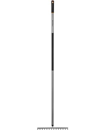 Fiskars grabie14-zębne, Szerokość: 36 cm, Hartowane zęby ze stali borowej/ Aluminiowy trzonek, Czarne/ szare, Ergonomiczne, 1000652