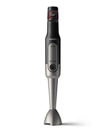 Philips Blender ręczny - 800 W, Trzepaczka, Spiralne ostrze do warzyw, Technologia ProMix i Speed Touch, Biały (HR2657/90)