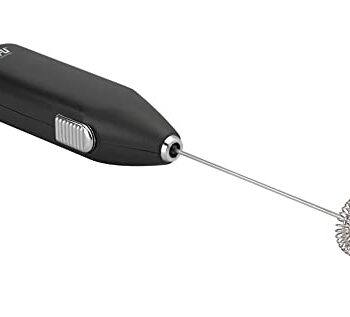 Gefu 12720 Milchaufschäumer Fino, Silber/Schwarz