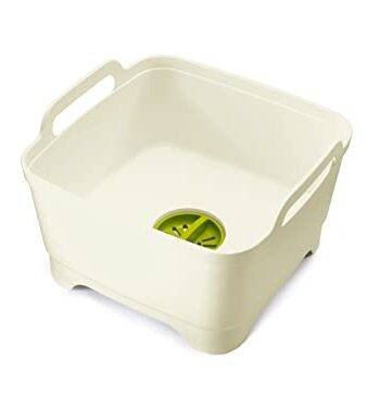 Joseph Joseph Wash & Drain - Abwaschschüssel mit Ablaufstopfen - weiß