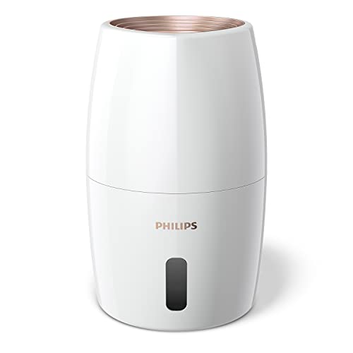 Philips Seria 2000 Nawilżacz Powietrza - Nawilżacz Pomieszczenia do 32 m² Technologia NanoCloud 3 Prędkości Tryb Snu Zbiornik 2l (HU2716/10)