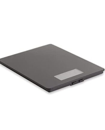 Mastrad F76600 Küchenwaage - Digitale Feinwaage Temperglas Einscheiben-Sicherheit - elektronische Waage mit Präzision auf 1g bis zu 5kg - verschiedene Angabearten - rutschfest und stabil