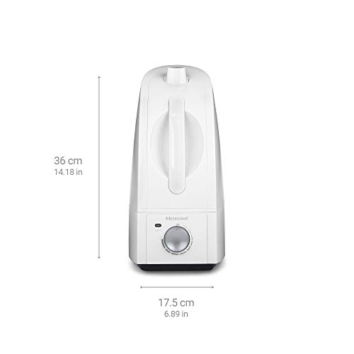 medisana AH 660 Nawilżacz powietrza ultradźwiękowy oczyszczacz powietrza do pomieszczeń do 30m² nebulizator do sypialni pokoju dziennego przeciw suchemu powietrzu 4 5 litra - obrazek 8