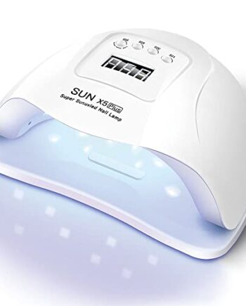 DMJWAN 120W UV-LED Lampe für Gelnägel,Nagellampe mit Auto-Sensor,Nagellack Trocknergerät,36 LED-Leuchten, 30s/60s/90s und Handpflegemodus,LCD-Display