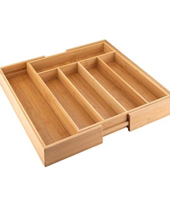 axentia Besteckkasten, Bambus, Braun, 48,5 x 37 x 5,3 cm