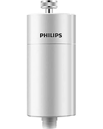 Philips AWP1775 Inline-Duschfilter, KDF-Filtersystem gegen Rest-Chlor, Bakterien, Verunreinigungen & Kalk, Wasser-Filter für Bad und Dusche