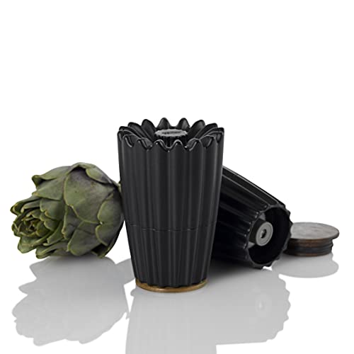 AdHoc MP905 Magnetische Doppelmühle oder 2x kleine Einzelmühle MagTwo, für Pfeffer und Salz, Keramik Mahlwerke, Kunststoff/Bambus - obrazek 5