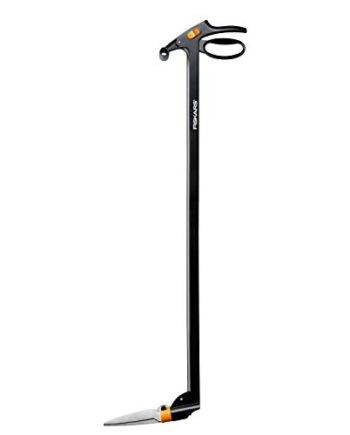 Fiskars Nożyce do trawnika z trzonkiem, ​​Z mechanizmem serwo, Długość: 100 cm, Ostrza stalowe/ trzonek z tworzywa, GS46, 1000590