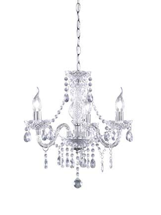 RealityTrio Acryl Kronleuchter Lüster, 3-flammig - klar