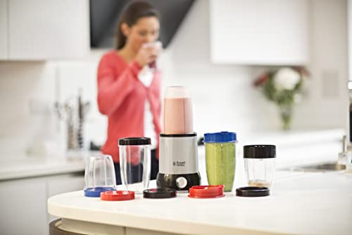Russell Hobbs Multifunktionsmixer NutriBoost, inkl. 5 BPA-freie und spülmaschinengeeignete Behälter + Deckel, 22.000 U/min, 0.9 PS-Motor, elektrischer Standmixer, Smoothie-Maker 23180-56 - obrazek 5