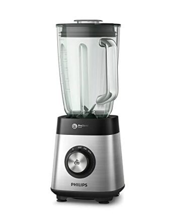 Philips Blender kielichowy oraz blender do smoothie - 1000 W, Szklany dzbanek 2 l, Aplikacja z przepisami, Płynna regulacja prędkości, Technologia ProBlend Crush (HR3573/90)
