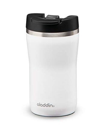 Aladdin Barista Café Thermobecher, Rostfreier Stahl, Snowflake White, 1 Stück (1er Pack)