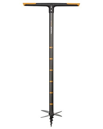 Fiskars Handerdbohrer, Für Löcher bis Ø 200 mm, Schwarz/Orange, QuikDrill, L, 1000640