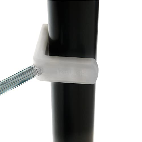 Hauck Y-Spindel, für Geländer, für hauck Schutzgitter Autoclose N Stop,Open N Stop, Wood Lock und Close N Stop, 75-80 cm, ohne Bohren, kombinierbar mit 9 cm und 21 cm Verlängerung, 2 Stück, weiß - obrazek 3