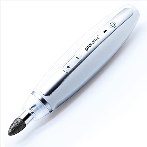 prorelax Maniküre- / Pediküre-Set PREMIUM | Damen/Herren | Professionelles Hand- und Fußpflege-Set mit Akku für Zuhause und unterwegs | 10 hochwertige Aufsätze aus chirurgischem Stahl | Mit LED-Licht