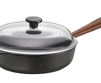 SKEPPSHULT Bratpfanne, Holz, Schwarz, 25 cm