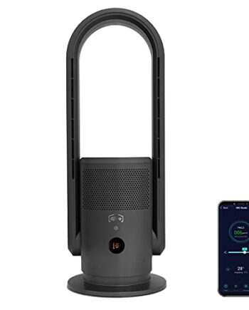 djive ARC Heater 3w1 termowentylator oczyszczacz powietrza i wentylator filtr HEPA 14 i UVC przeciwko 99 995% wirusów kurzu i pyłków sterowanie przez aplikację Alexa Google Home cichy biały