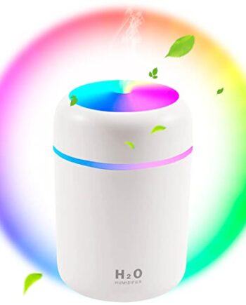 Nawilżacze do sypialni USB przenośne nawilżacze samochodowe  COLEESON 300 ml nawilżacze powietrza z lampką nocną dla dziecka  domu  biura  jogi  podróży  roślin  białe - 2 filtry