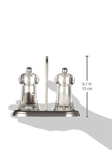 Peugeot 19051 Brasserie Pfeffer-/Salzmühle Acryl, 5,6 x 5,6 x 11 cm, transparent - obrazek 3