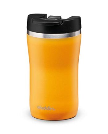 Aladdin Barista Café Thermobecher, Rostfreier Stahl, Sun Yellow, 1 Stück (1er Pack)