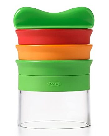 OXO Good Grips Hand-Spiralschneider mit 3 Klingen aus mehrfarbigem Edelstahl, 7.62 x 15.24 x 19.809999999999999 cm
