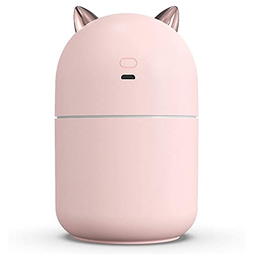 Kamenda Śliczny kotek fajny nawilżacz powietrza do domu kota nocne światło podstawowe powietrze do pokoju dziecięcego łatwy do czyszczenia cicha obsługa kolor różowy - obrazek 2