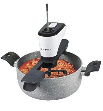 Beper BP.961 Automatyczny Mieszacz Kuchenny, Metal/Tworzywo Sztuczne, Czarny/Biały