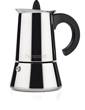 Barazzoni die Espressokocher 6 Tassen, Aluminium, Grau, 11.3 x 14.8 x 19.7 cm