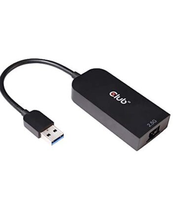 Club 3D USB 3.2 Gen1 Adapter Typ-A zu 2, 5 Gigabit Ethernet ST./BU. schwarz, CAC-1420