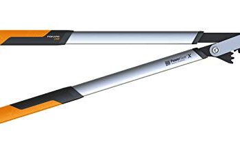 Fiskars Sekator dźwigniowy, nożycowy PowerGear X do świeżego drewna, Nieprzywierająca powłoka, Hartowana stal, Długość: 80 cm, Czarno-pomarańczowy, LX98-L, 1020188