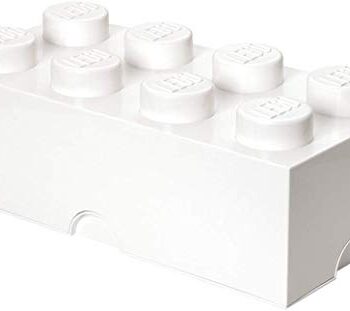 LEGO kamień do przechowywania, 8 wypustek, pudełko do przechowywania, 12 l, białe